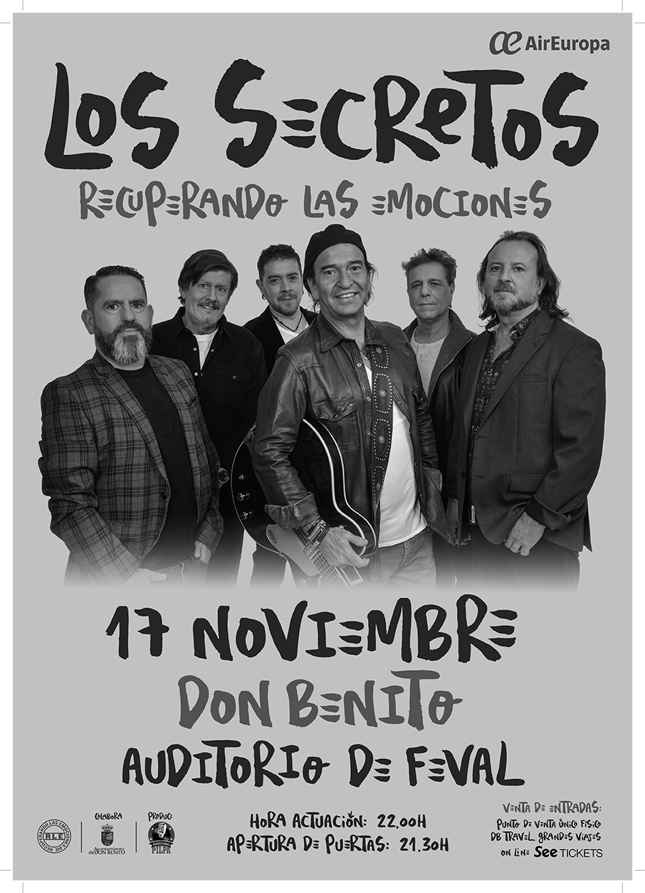 Los secretos” actuarán en Don Benito el 17 de noviembre