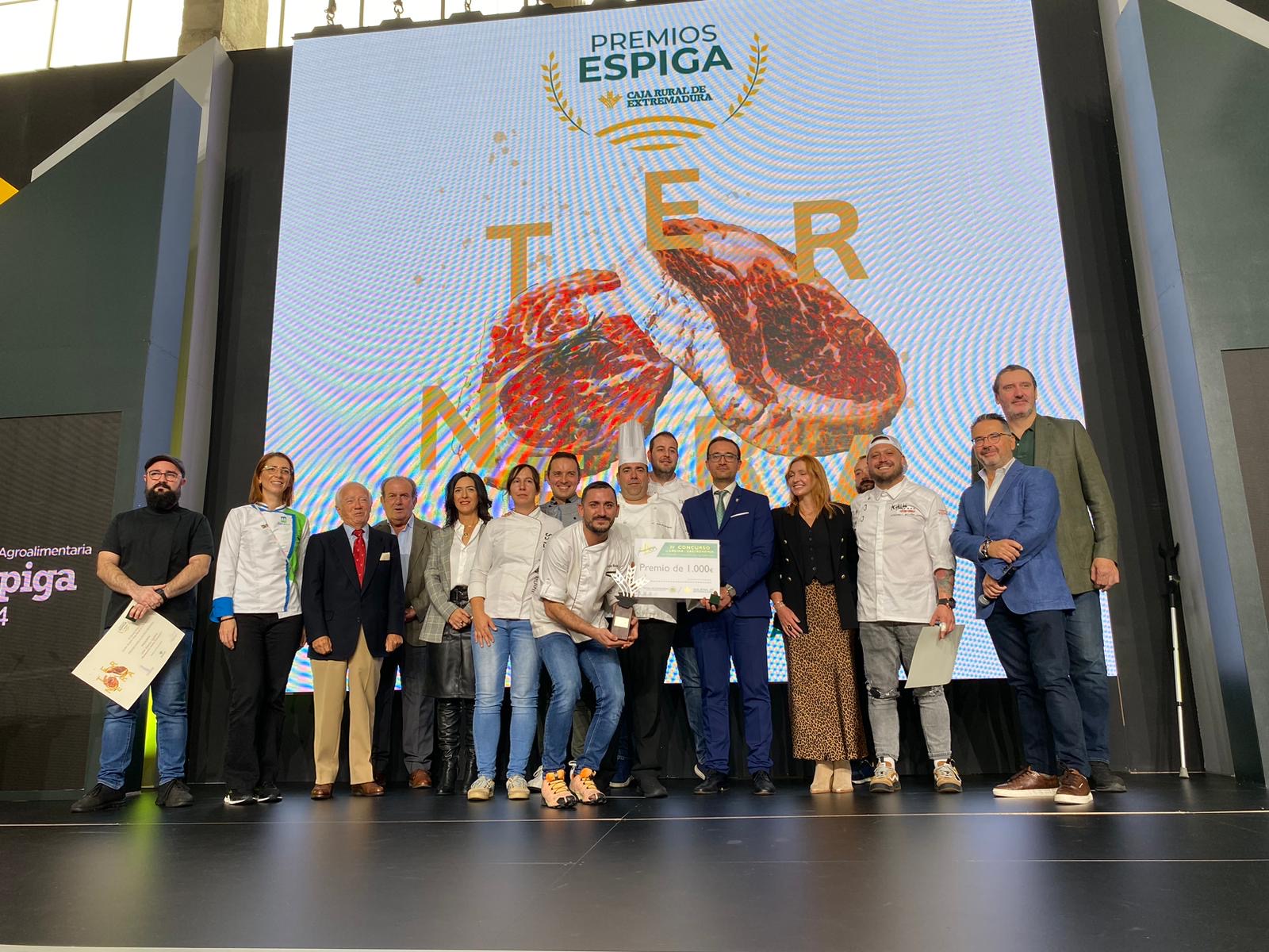 José Lorenzo Rodríguez Escuín, from the Parador de Mérida, wins the Espiga IGP Veal Cuisine and Gastronomy Award from Extremadura